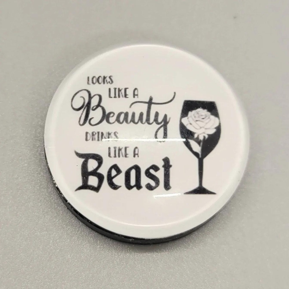 Beauty Beast Drink Magnet Funny Fridge Magnet